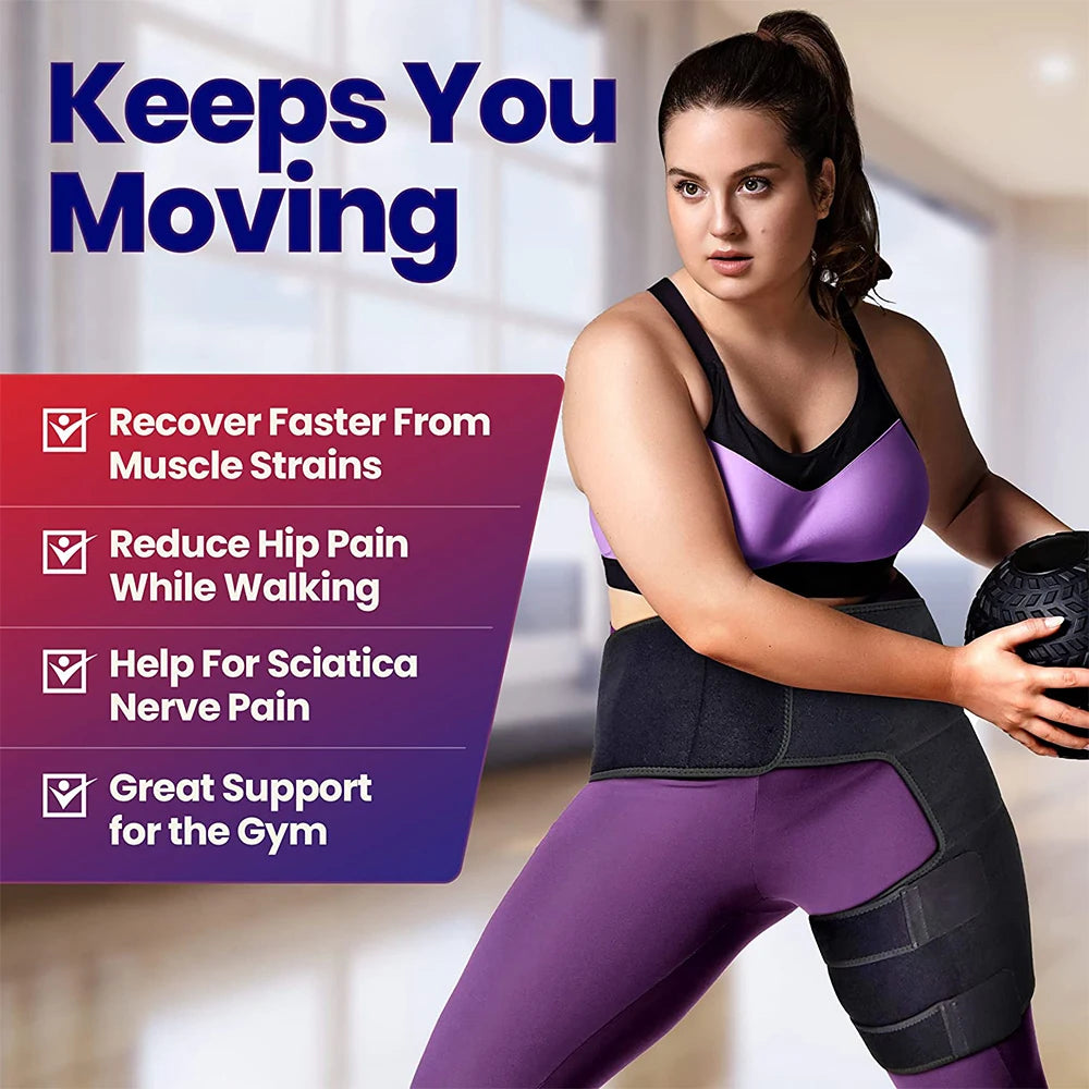 thigh compression sleeve hip brace